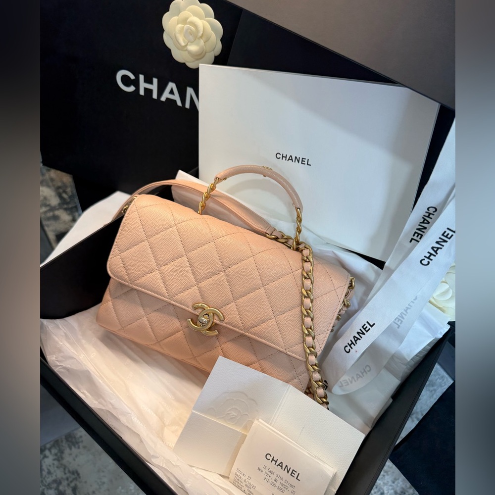 Chanel Light Pink Quilted Shoulder Bag